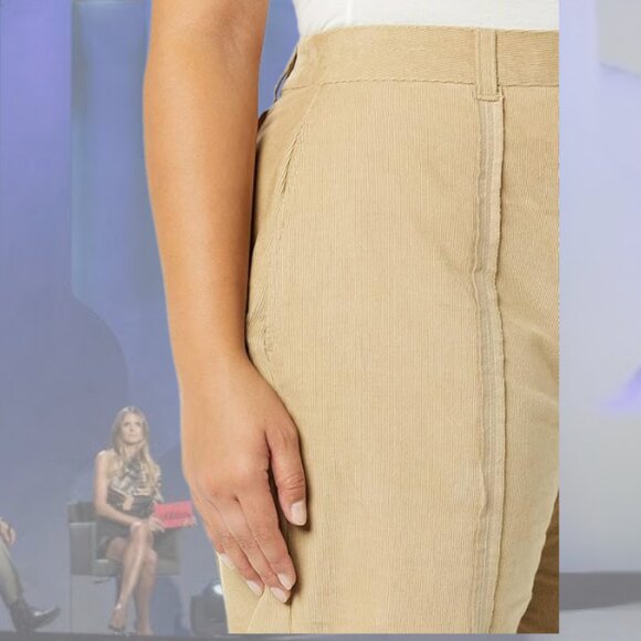 NWT - MAKING THE CUT - Deconstructed Wide Leg Pants - Stone/Khaki - M  |  L - Picture 5 of 8